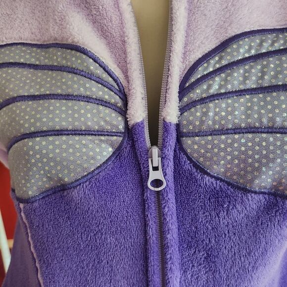 Disney Little Mermaid Fleece Sleepwear 1 Pc Pajamas Women's Size XS Zip Front - Picture 8 of 9